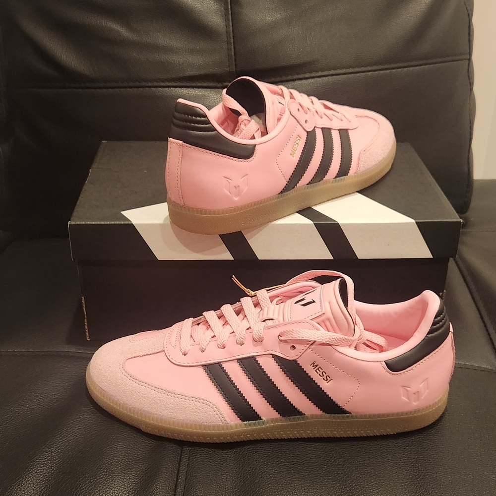 Adidas Samba Messi Pink and Black Sneakers Size 9.5 Men's